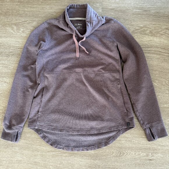 L.L. Bean Tops - L.L. Bean Cozy Mixed Knit Pullover Funnelneck Sweatshirt